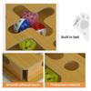 Cat Enrichment Maze Box Nail File Box with 4 Bell Balls Interactive Puzzle Toy Scratch Enrichment Box Improves Intelligence Reduces Boredom for
