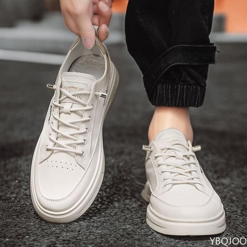 Роскошные Модные Летние Мужские Кроссовки 2025 новая дышащая обувь Повседневная универсальная кожаная обувь Модная Мужская белая обувь Homme