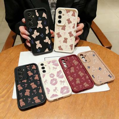 Милый чехол-медведь с бантом любви для Realme 15T 15 14 Pro 13 12 11 Plus C75 C71 C53 C55 GT6 GT3 5 5S 5I 6I Силиконовый мягкий матовый чехол
