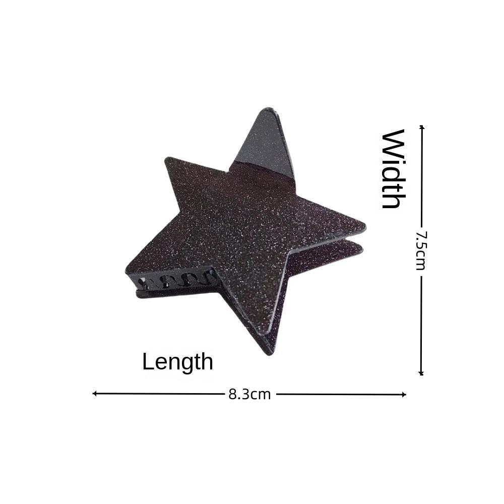 Pink Pentagonal Hair Claw Clip Sweet Cool Hair Crab Summer Headdress  Styling Tool