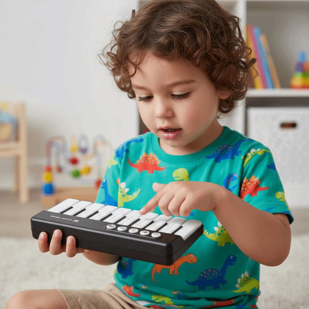 Portable Design Learning Piano Keyboard 7 Colors LED Electronic Organ Keyboard Birthday Gift