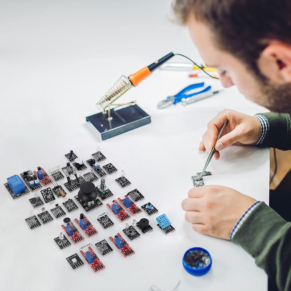 45 в 1 Модули датчиков для стартового набора Arduino Лучше, чем набор из 37 в 1 датчиков Набор из 37 в 1 датчиков для Arduino Mega 2560 Nano