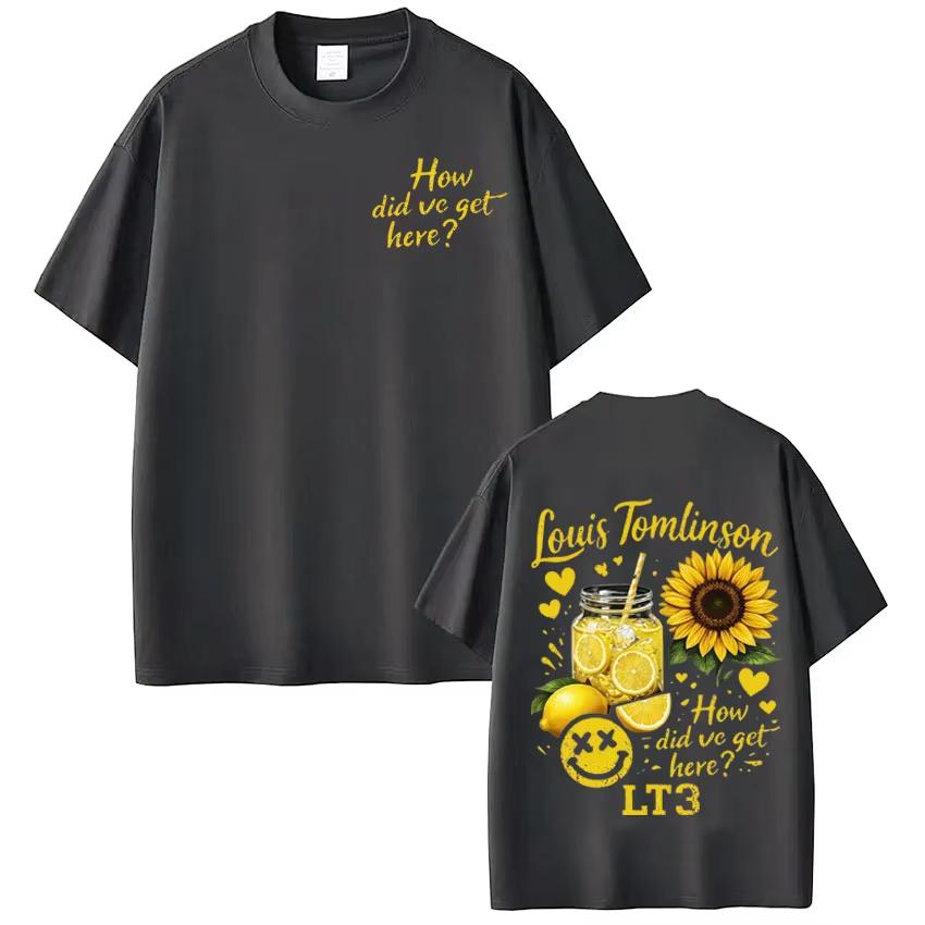 Singer Louis Tomlinson How Did I Get Here Tour 2026 Print TShirt Unisex Women Fashion Clothing Tshirt Cotton Streetwear Hip Hop