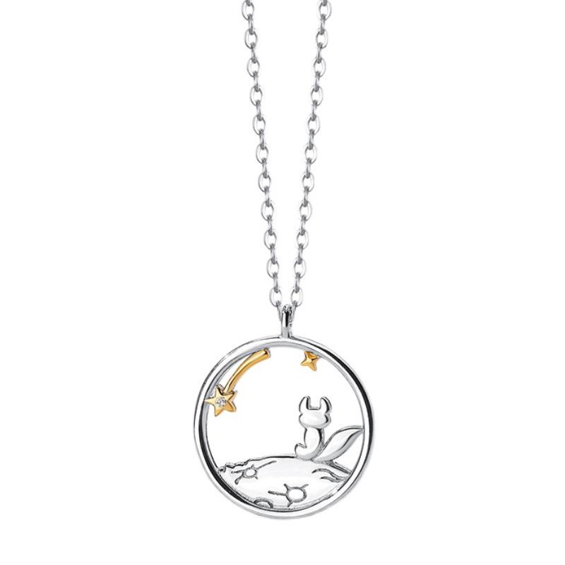 Little Prince and Fox Couple Necklaces, Male and Female Students, Clavicle Chain, Neck and Neck Chain