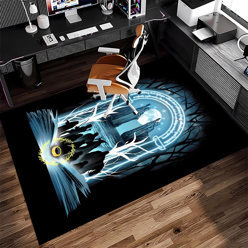 1pc The Hobbit Print Area Rug - Soft,Washable Non-Slip Indoor Mat for Office Chairs,Living Room,Home Office Decorative Rug