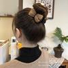 New Knitted Hairpin Female Milk Curry Sweet Casual All-match Bow Hairpin Hair Pans Hair Ball Hair Accessories