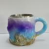2024 Elegant Translucent Mineral Resin Coffee Cup - Colorful Luxury Gift