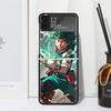 Мидория Изуку Деку MHA Моя геройская Академия Чехол для телефона для Samsung Galaxy Z Flip 7 6 5 4 3 5G Flip3 Flip4 Flip5 ZFlip6 ZFlip7 Черный Fu