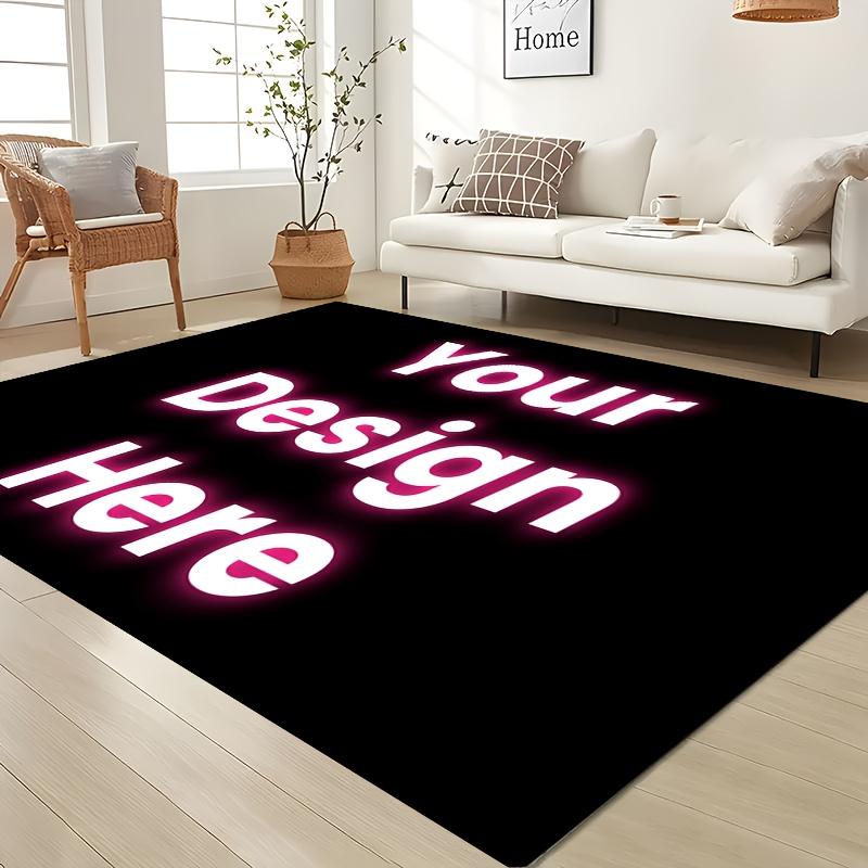 Personalized Flannel Area Rug Non Slip Washable Mat For Living Room Bedroom Entryway Home Decor Gift