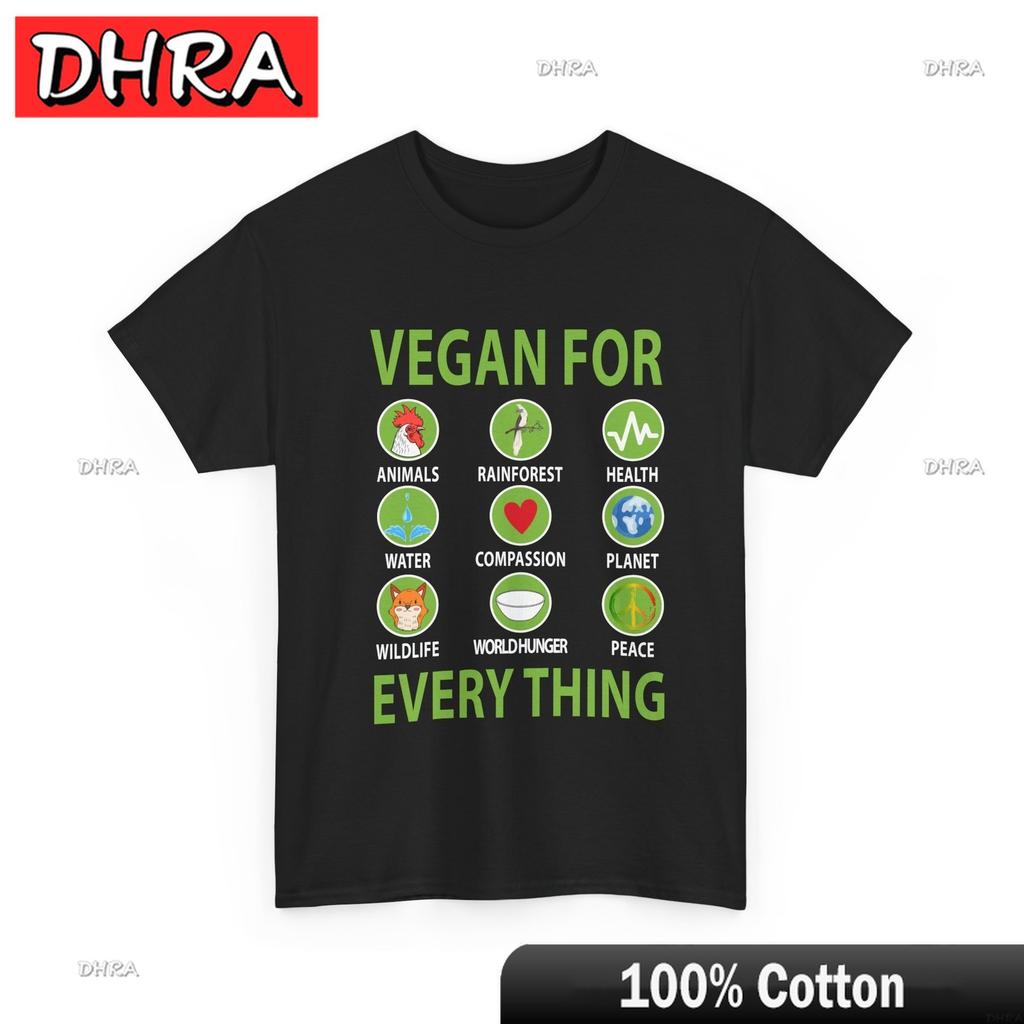 Vegan for Everything TShirt Vegetarian Vegan Food Lovers Women Unisex Shirt with Retro Printed Tee Streetwear Urban Shirt Punk