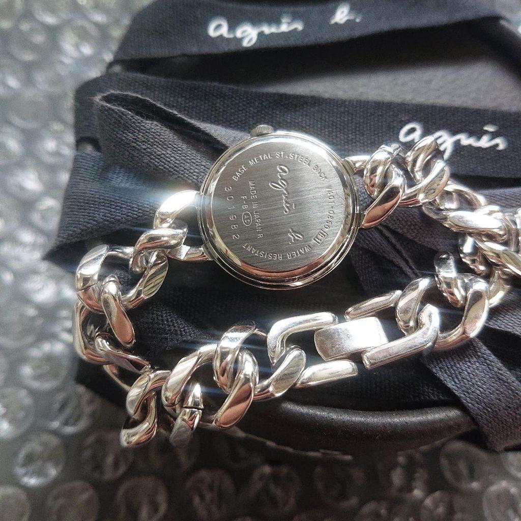 [USED] agnes.b V401 agnes.b. quartz watch, glossy silver