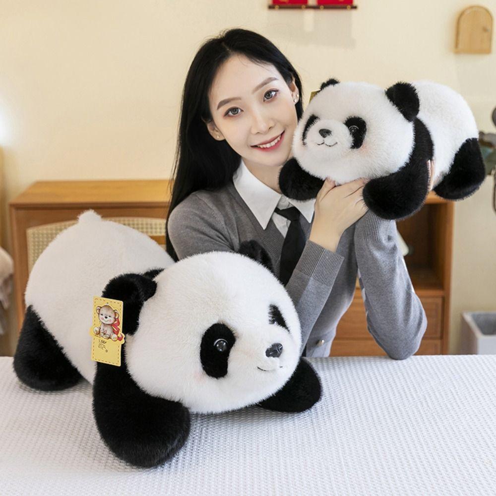 Приседающая поза Панда Мягкая игрушка Пушистая Мягкая Панда Плюшевая кукла Смешные Плюшевые игрушки Панда Дети