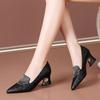 Fashion Female Fashion Sweet Black Real Leather Spring & Autumn High Heel Shoes Women Beige Office & Party Pumps Sapatos Femininas E458