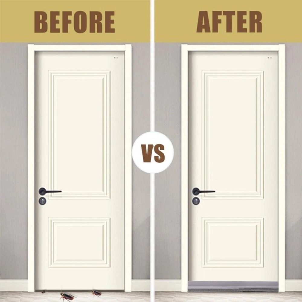 1M Самоклеящаяся уплотнительная лента для низа двери, регулируемая по длине, защита от насекомых, бесшумная щетка для низа двери, гибкая, пыленепроницаемая