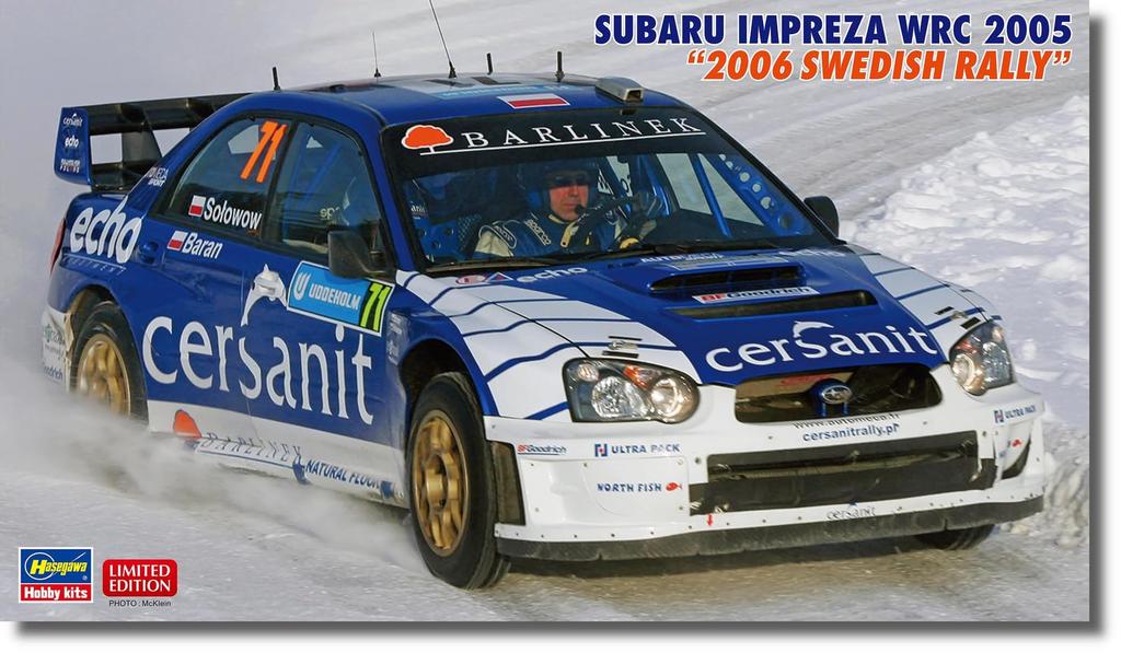 Hasegawa Subaru Impreza WRC 2005 Swedish Plastic Model Kit 20707 1/24 “2006 Rally”