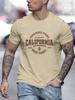 Футболка мужская California Graphic Tee - San Francisco 1905 West Coast Design, повседневная футболка с коротким рукавом, машинная стирка, круглый вырез