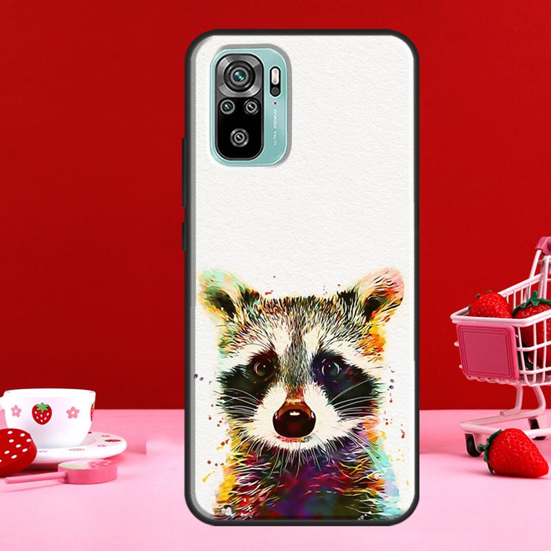 Чехол с милым енотом для Redmi Note 10 Pro, чехол для Redmi Note 11 Pro Note 8 9 Pro 9S 10S 11S 9C 9A 9T