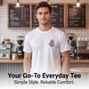 Dragon-patterned line drawing men's sports T-shirt, suitable for everyday wear, travel, and university commuting.