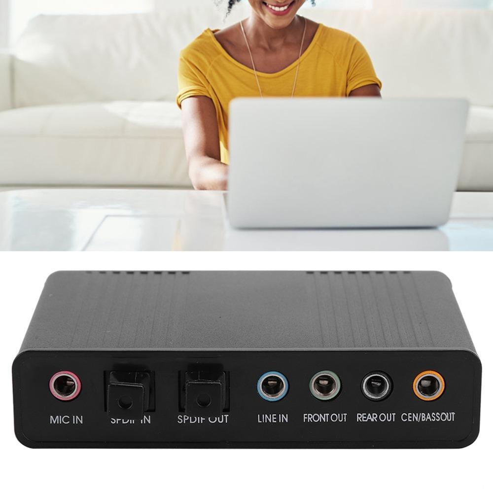 5.1-канальная USB-звуковая карта Plug and Play Оптическая аудиозвуковая карта Аудио для компьютера