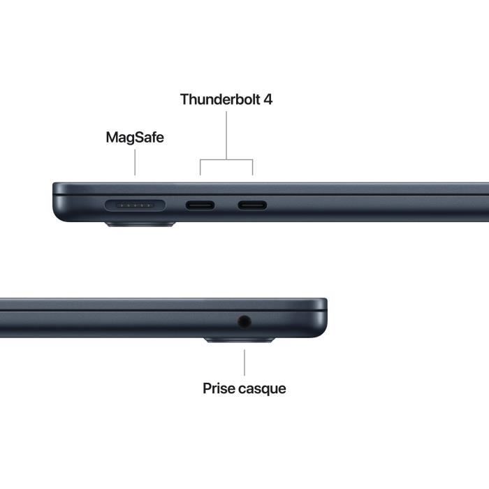 Apple - 13,6" MacBook Air M4 (2025) - ОЗУ 16 ГБ - Хранилище 256 ГБ - ЦП 10 ядер - ГП 8 ядер - Полуночный