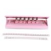 6 Hole Punch Pink Anti Slip Metal Structure Adjustable 6 Hole Spacing Paper Binding Planner Inserts