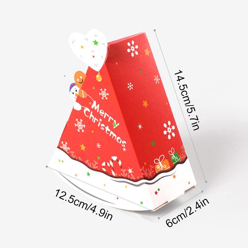 5 шт. модная рождественская упаковка для печенья, коробка конфет, бумажный декор для вечеринки, форма торта, детские подарки