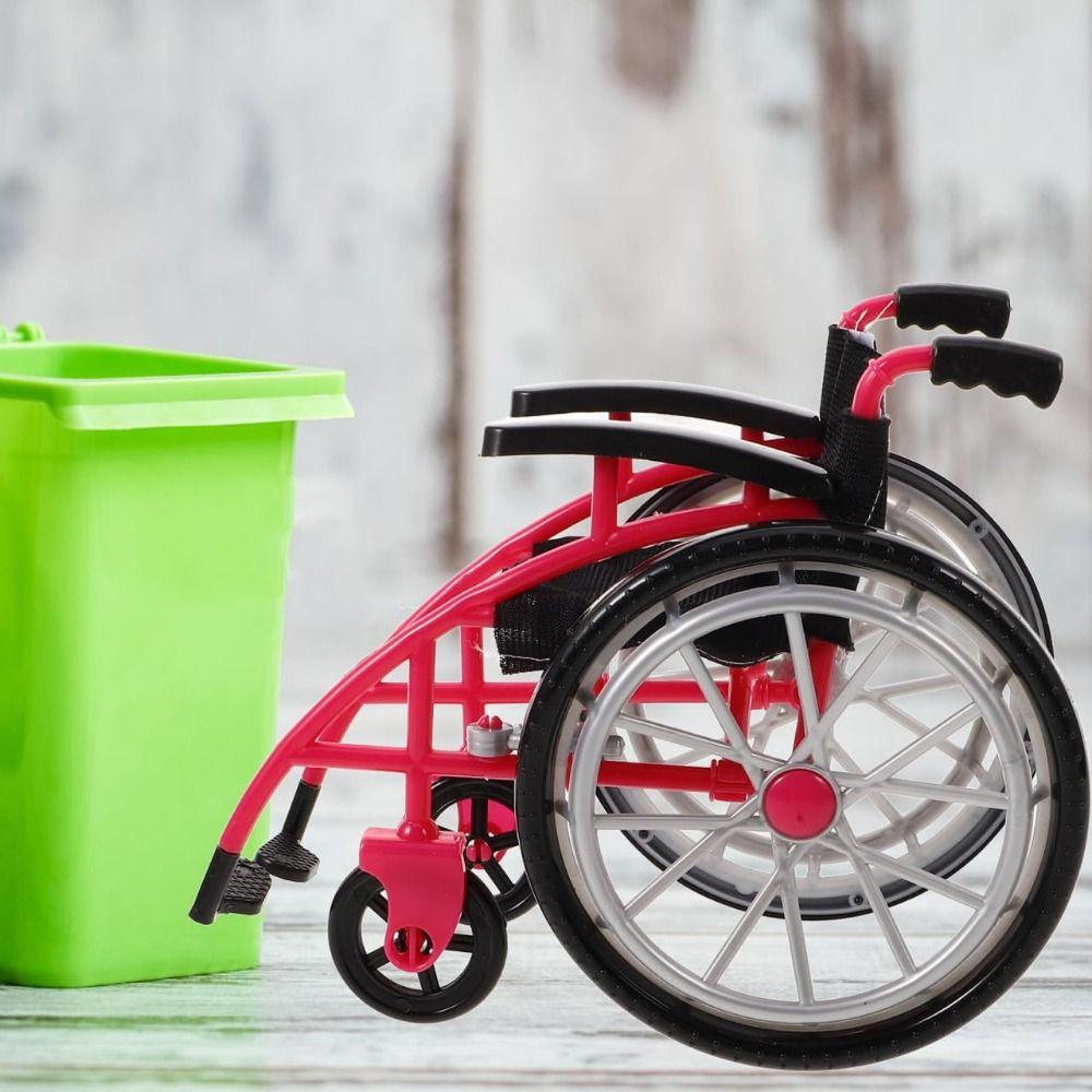 Children Gits Crutch Model Dollhouse Accessory Doll Wheelchair Playset  Furniture Toy