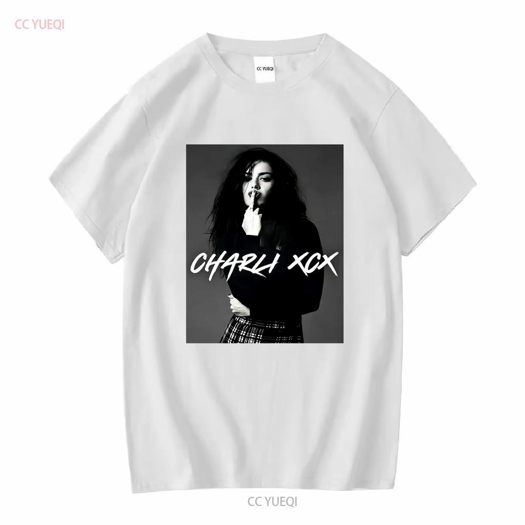 Charli XCX Эстетика Винтаж Стиль Футболки Бутлег 90-е Чарли Минимализм Черная Музыка RnB Для Поклонников с длинным или коротким рукавом винтаж