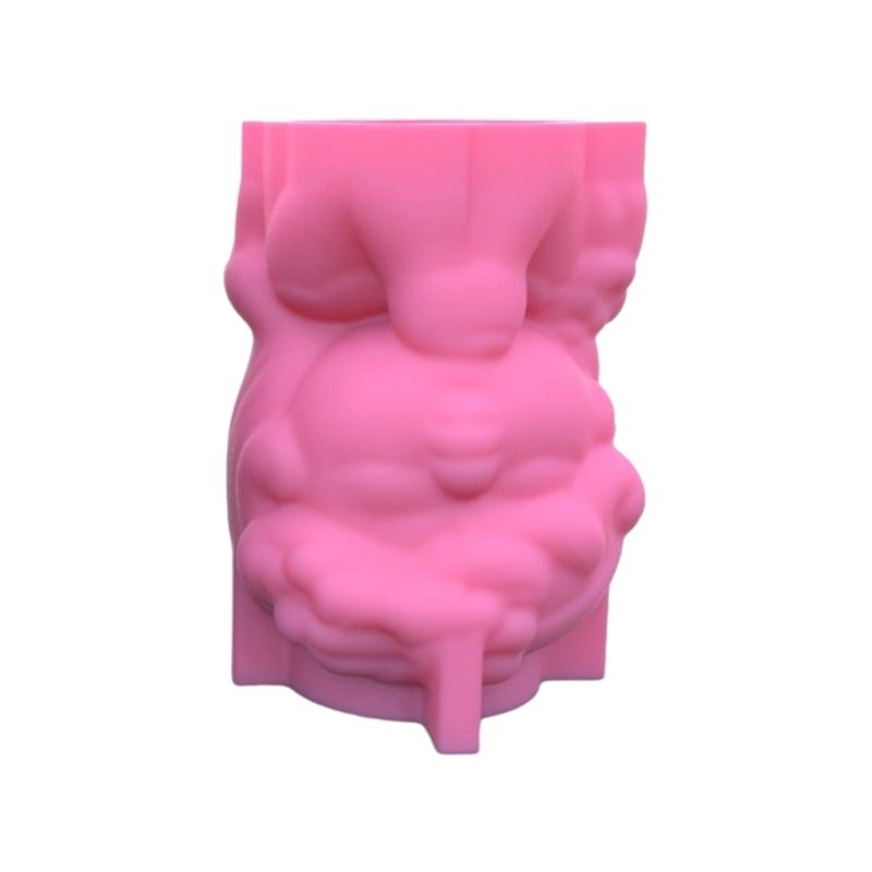 Prayer Girl Flower Silicone Mold Concrete Candlestick Resin Mould Succulent Planter Molds Craft Home Decorations