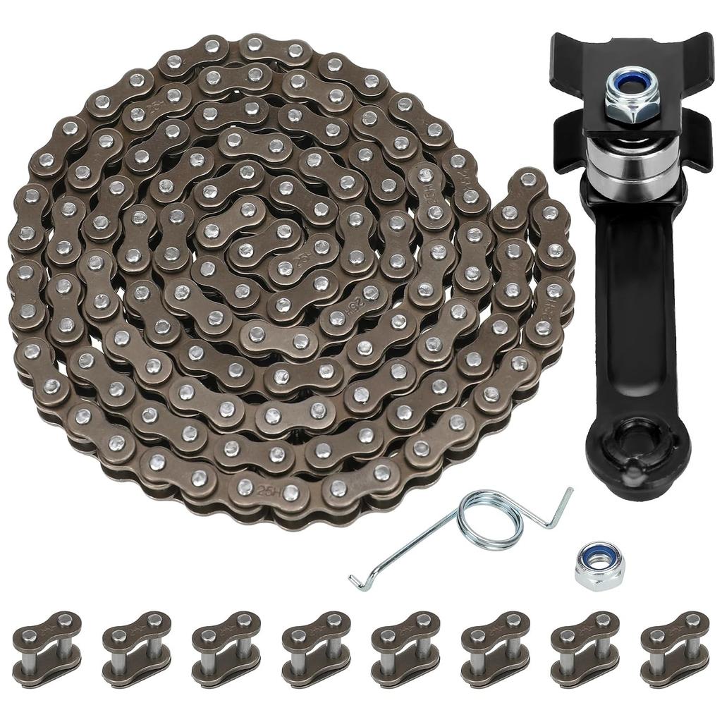 25H Chain 132 Link & MX650 Chain Tensioner Replacement for Razor MX 650 MX500 SX500 McGrath Dirt Bike Rocket Electric Motocross RSF650 Electric Street
