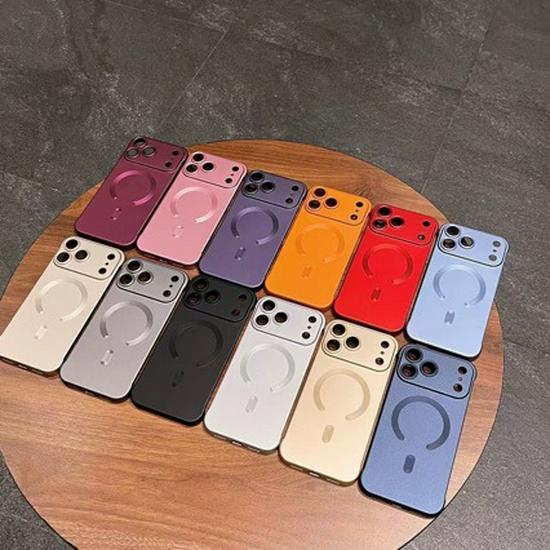 Совместимо с iPhone 16 Pro: Магнитный Металлический Чехол, Ультратонкий, Ударопрочный