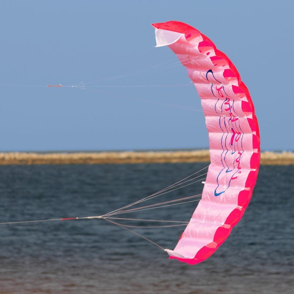 Двойной стропный кайт для трюков, мягкий спортивный пляжный кайт, профессиональный 1,4 м, парашютный кайт для сада