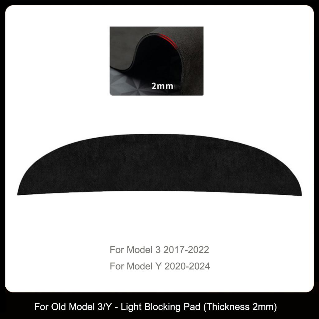 For Tesla Model Y Juniper Instrument Panel Shading Pad for Model Y/3 2017-2025 Center Instrument Anti Reflective Pad Suede Mat