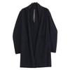 KAZUYUKI KUMAGAI  Черное шерстяное короткое пальто без пуговиц пальто 1 черныйБ/у