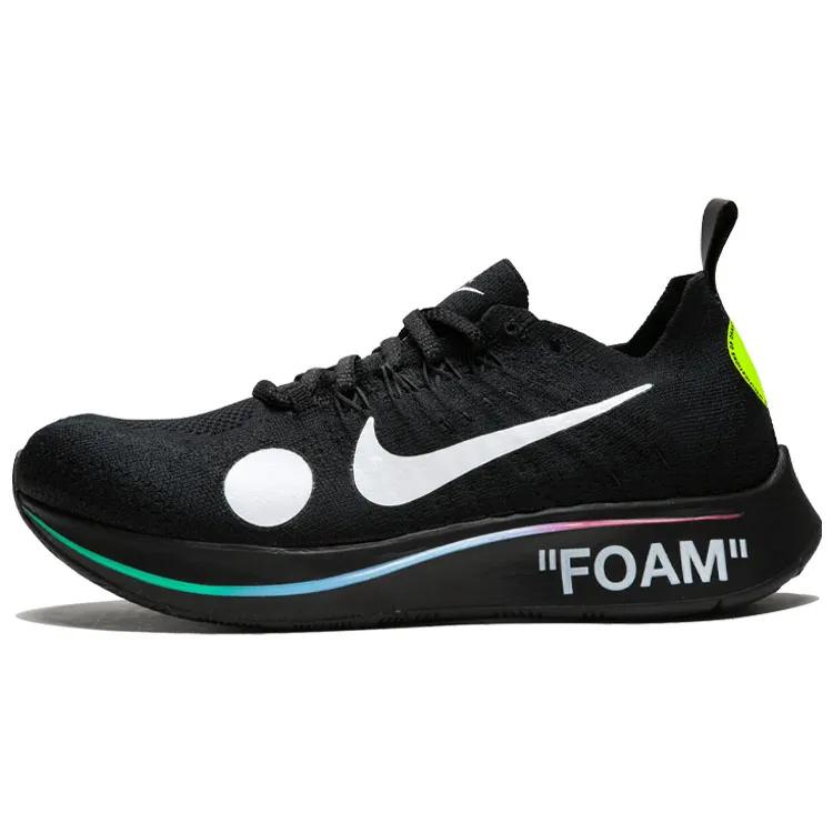 Nike Zoom Fly Mercurial Flyknit 'Black' (Unisex) Black / Volt-White Running Shoes AO2115 001