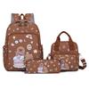 New Children's Backpack Cartoon Cute Elementary School Student Backpack Kapi Barra Capybara Backpack Three Piece Set