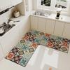 L Shaped Kitchen Rug Waterproof Oil Proof PVC Mat Non Slip Soft Floor Carpet Easy To Clean Simple Home Decor