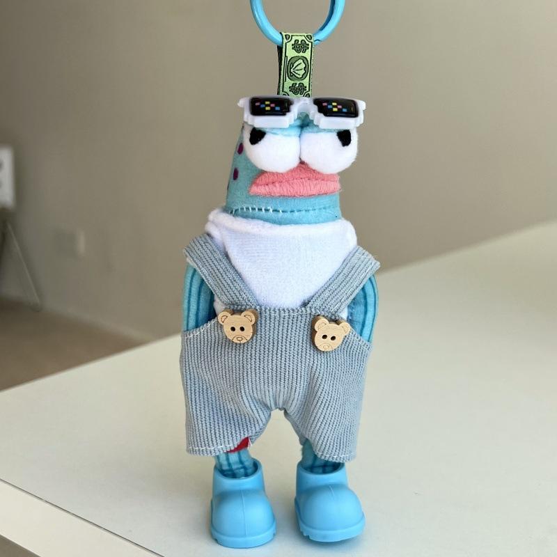 Cute Cartoon Spongebob Series Pendant Doll Keychain Bag Decoration Ornament Kids Gift