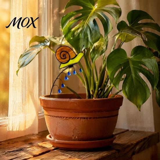 Ladybug Yard Art Iridescent Dragonfly/Butterfly/Ladybug/Bee/Snail Garden Stake, Lily of The Valley Metal for Weather Resistant Stakes Mom Mother's Day