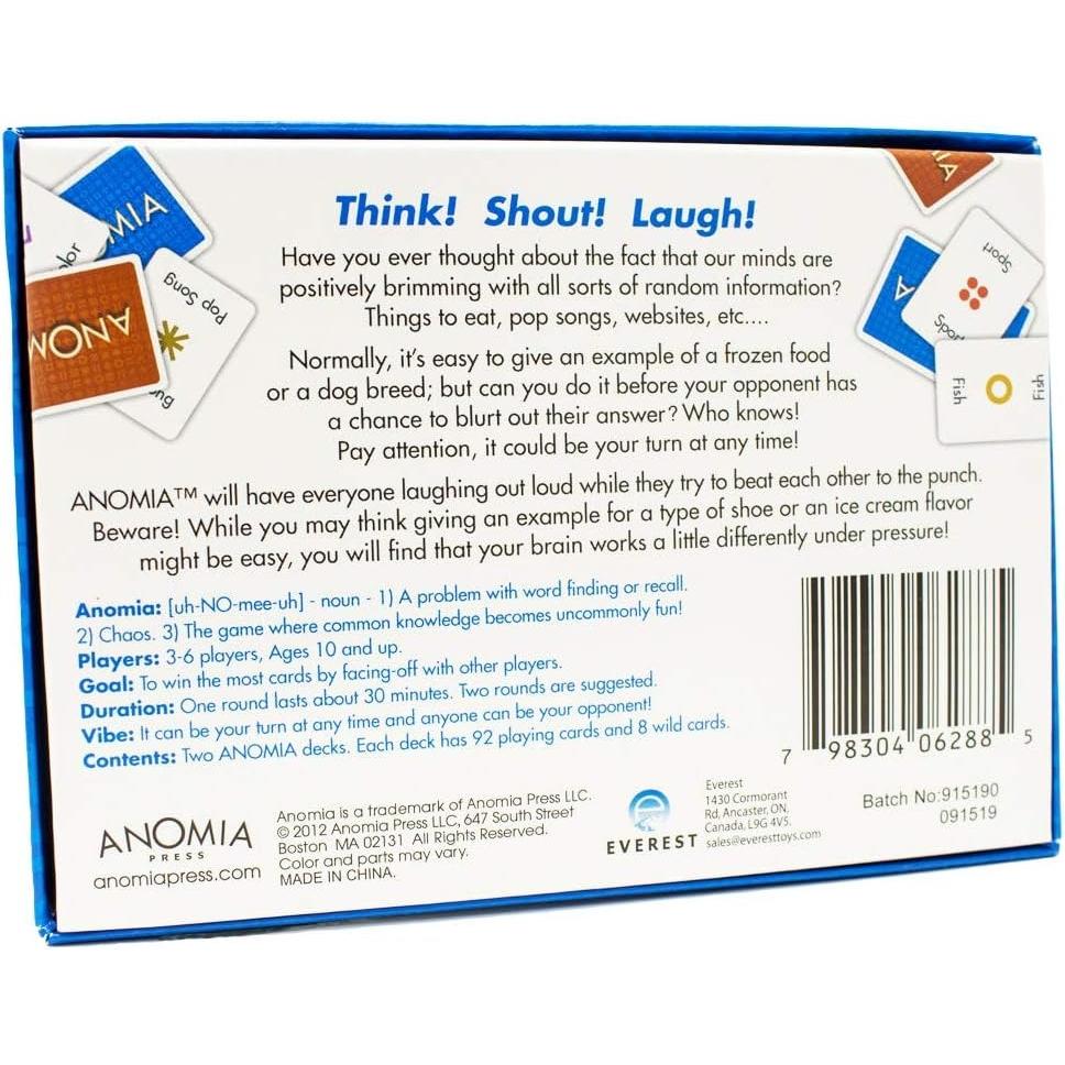 Anomia Card Game Party Fun Game for Families Teens Board Games
