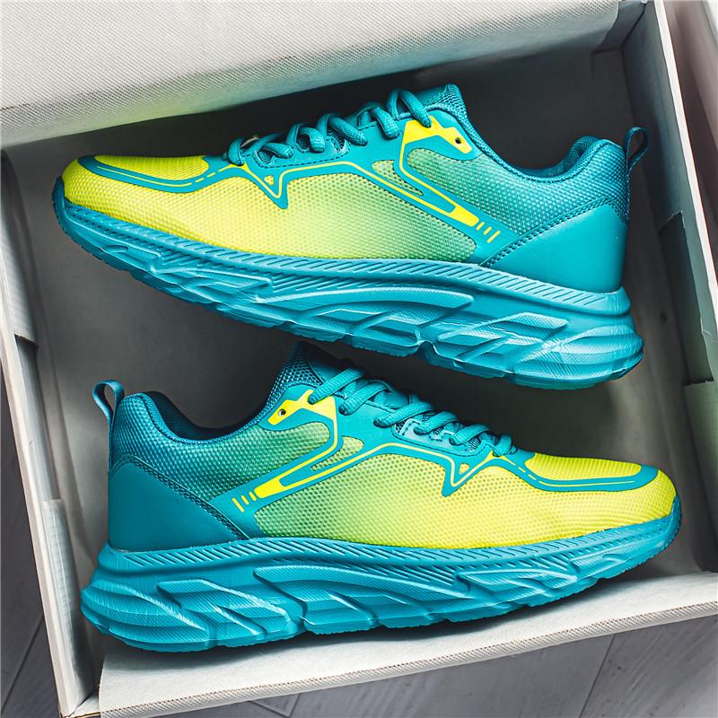 Fashion shoes new running fitness sneakers mesh breathable four-color platform casual men's shoes