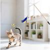 10 Pieces Cat Feather Toy Refills, Cat Wand Replacement Feathers Toys with Clip and Removable Bell, Wand Attachment Feather Toy