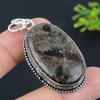 Natural Larvikite Stone Gemstone 925 Sterling Silver Gift Pendant 2.25" L8w56