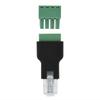 2pcs RJ11 Male to 4 Pin Screw Terminal Adapter 6P4C Male to 4 Pin Block Connectors for Modem