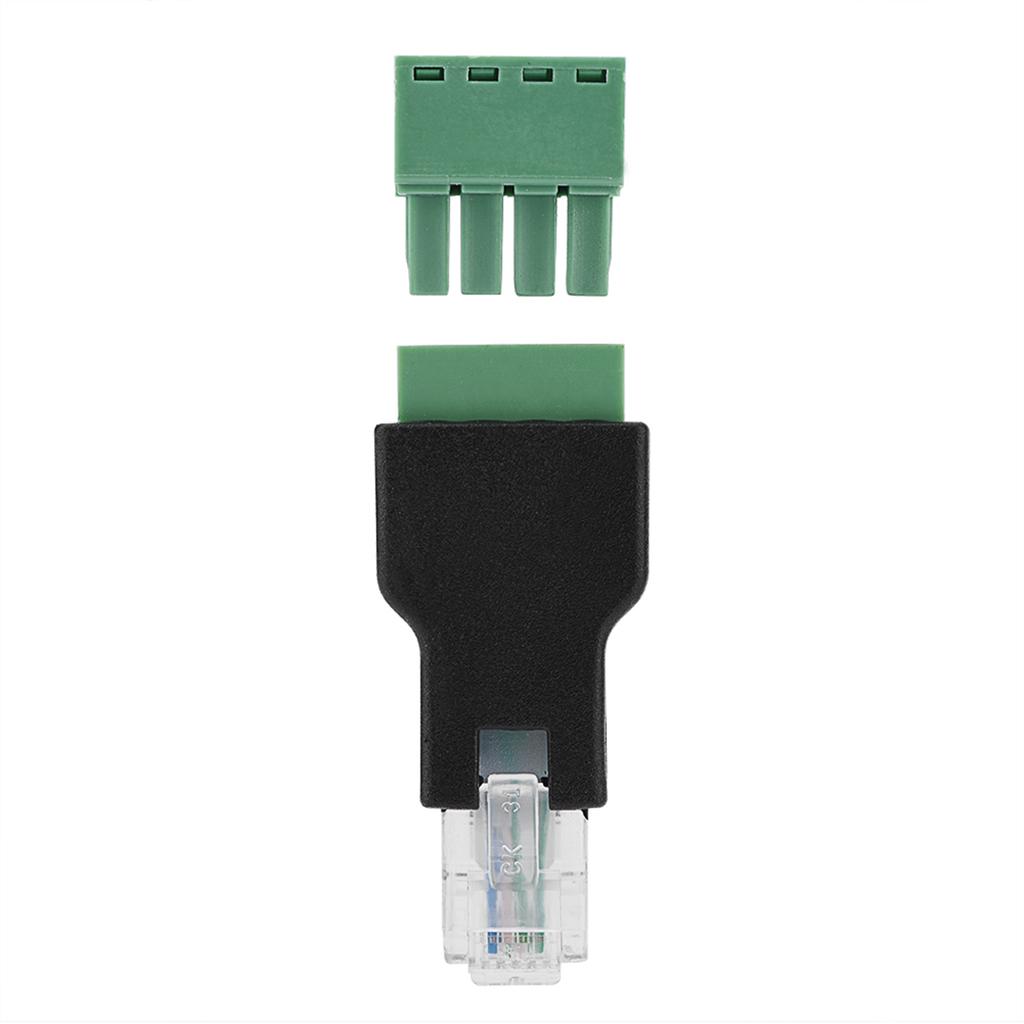 2pcs RJ11 Male to 4 Pin Screw Terminal Adapter 6P4C Male to 4 Pin Block Connectors for Modem