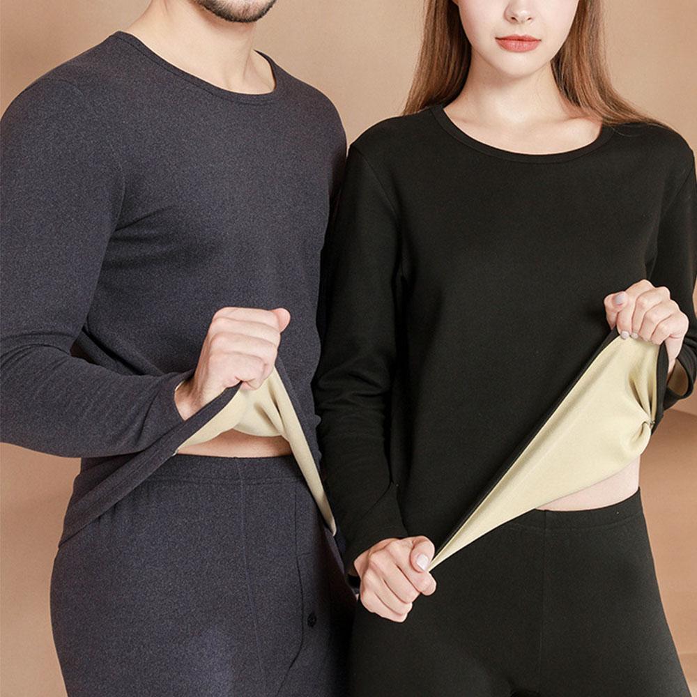 Men's Winter Clothes Natural Silk Woollen 2Pic T-Shirts + Pants Sleepwear Undershirts Thermals Clothes Suits Sets