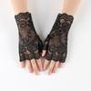 Women's Lace Short Fingerless Gloves For Summer Sun Protection Wedding Party Formal Event Elegant Floral Embroidery Fashion Accessories