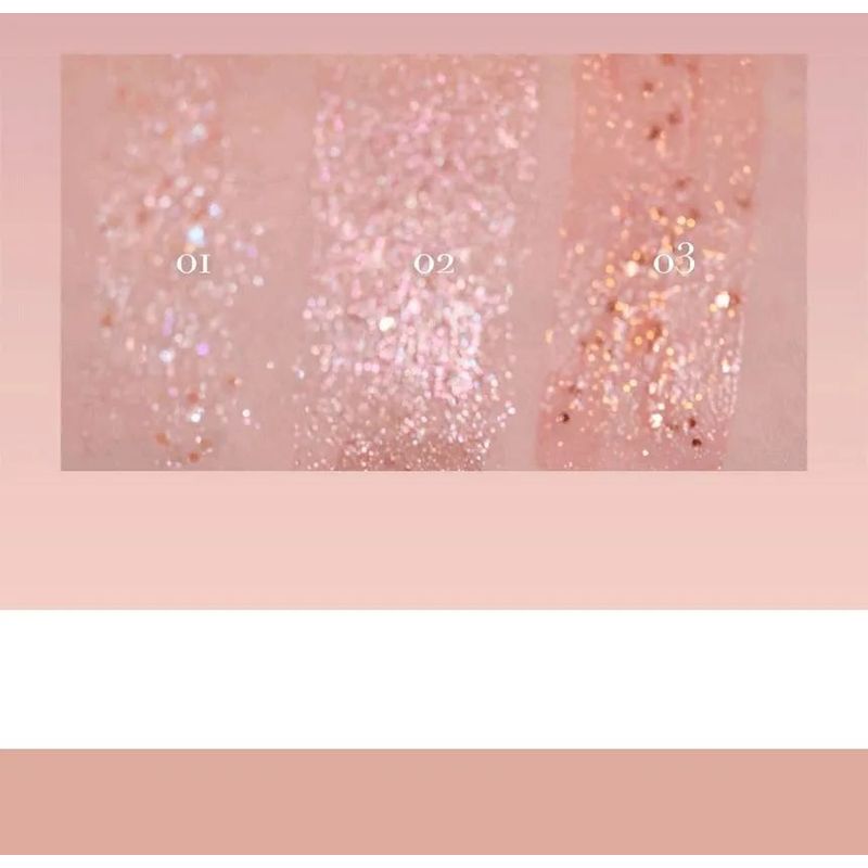Peach C - Champagne Eye Glitter #03 Rose Coral Bundle Set