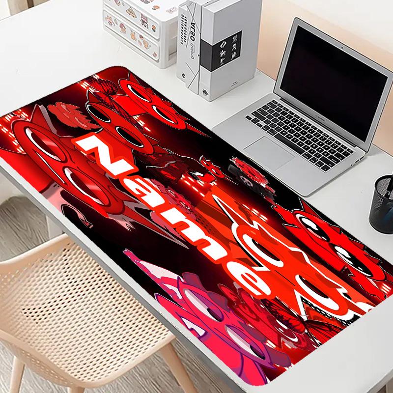 Custom Name Personalized Sprunki Game Pattern Mousepad, Laptop PC Desk Mat, Decorative Desk Mat for Home Keyboard Pad Gift