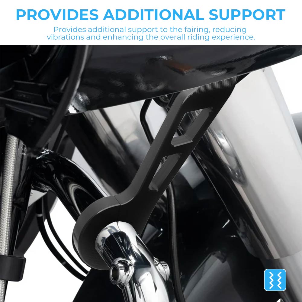 Black Motorcycle 1PairEngine Guard Lowers Fairing Support Kit Mounting Bracket For Harley Touring Road Glide Limited FLTRXL 2026